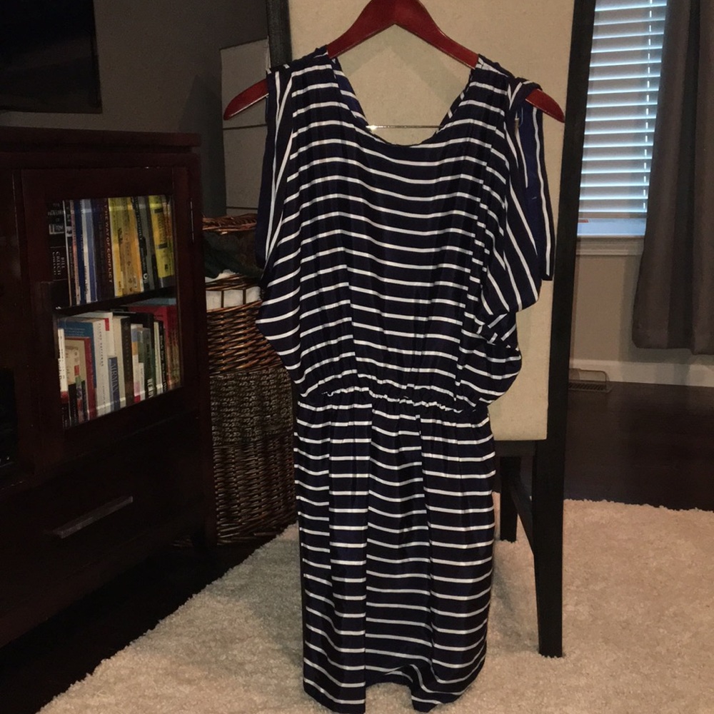 Black and white stripped dress. Simple and classy